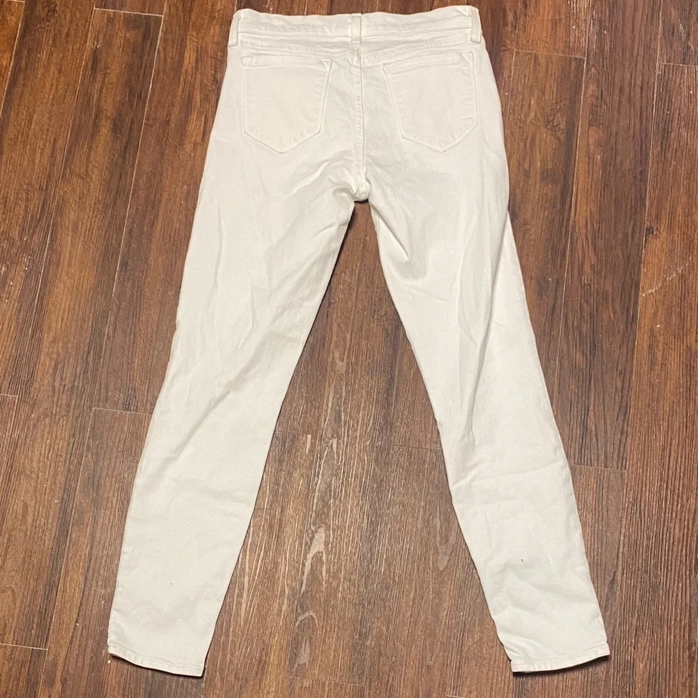 J Crew White Toothpick SkinnyDenim Jeans
